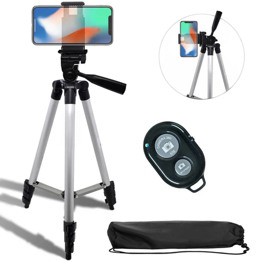 Camera Tripod Selfie Phone Lightweight Tripod,360° Adjustable, Stable Legs, Cell Phone Tripod for Recording Heavy Duty Aluminum,Selfies/Video Recording/Vlogging/Live Streaming